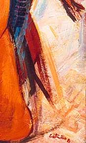 "The Orange Dress" Painting by Philip Stein 