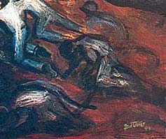 "Moloch" Acrylic painting by Estaño 