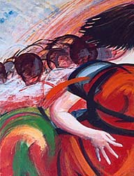 "Militant Women" Acrylic painting by Estaño 